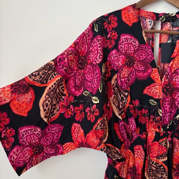 Dress Forum Mariah Floral Midi Dress Medium Sunset Botanic NEW NWT - Picture 5 of 12